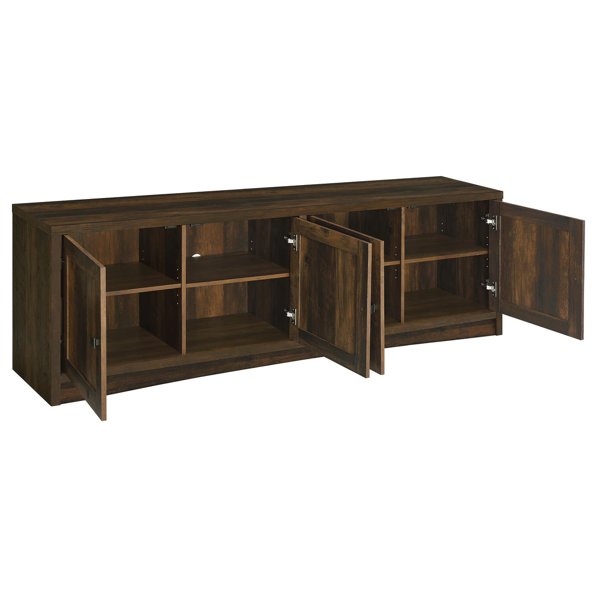 Laughlin 78" TV Stand & Entertainment Center with Media Towers - Adjustable Shelves in Dark Pine – view 6