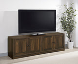 Laughlin 78" TV Stand & Entertainment Center with Media Towers - Adjustable Shelves in Dark Pine - lifestyle