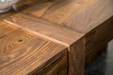 Samira 36" Square Solid Sheesham Wood Coffee Table - Natural Finish with Geometric Detailing – view 11
