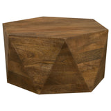 Zalika Hexagonal Solid Mango Wood Coffee Table & End Table - Hexagonal Coffee Table