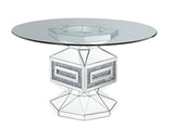 Noralie Round Glass Dining Table