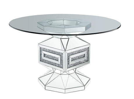 Noralie Round Glass Dining Table