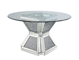 Noralie Round Glass Dining Table