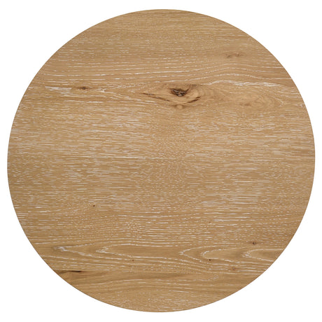 Kessler Round Sculptural Coffee & End Tables - Intersecting Curved Base in Light Oak – view 16