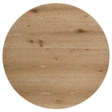 Kessler Round Sculptural Coffee & End Tables - Intersecting Curved Base in Light Oak – view 9