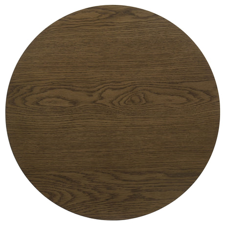 Kessler Round Sculptural Coffee Table & End Table Sets - Curved Open Base, Brown White Oak Veneer – view 15