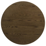 Kessler Round Sculptural Coffee Table & End Table Sets - Curved Open Base, Brown White Oak Veneer – view 8