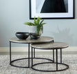 Lainey Round Nesting Coffee Tables & End Table - 2pcs- Round Nesting Coffee Tables