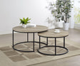 Lainey Round Nesting Coffee Tables & End Table - 2pcs- Nesting Coffee Tables