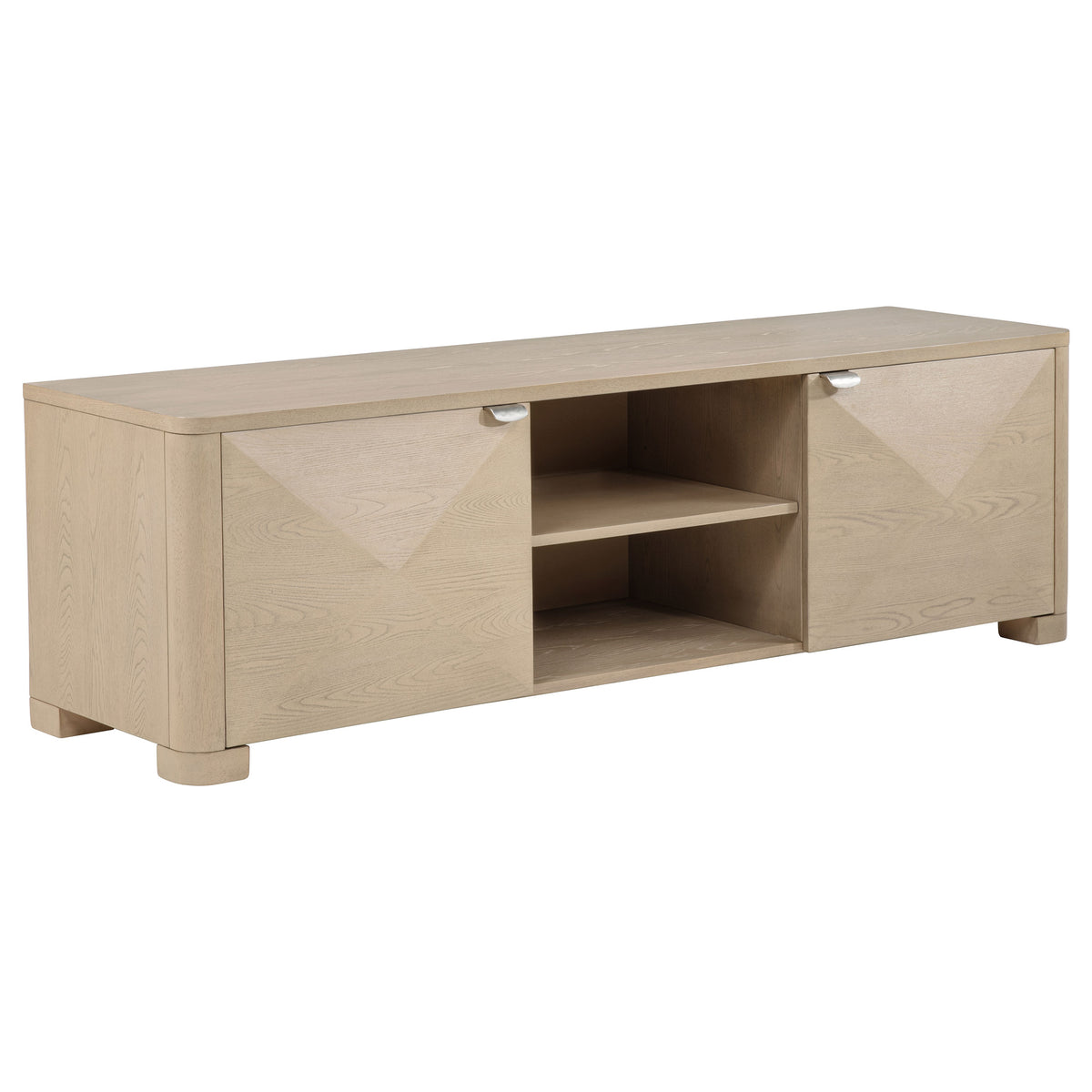 Marcelo Light Elm Coffee Table, End Table, Sofa Table & 71" TV Stand - 71" TV Stand