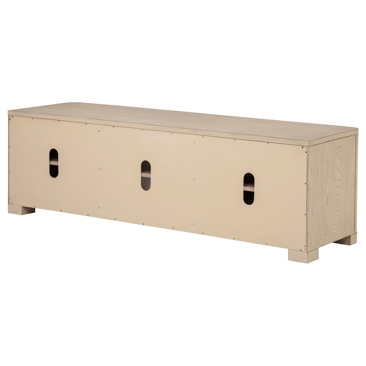 Marcelo Light Elm Coffee Table, End Table, Sofa Table & 71" TV Stand - Geometric Veneer with Storage – view 16