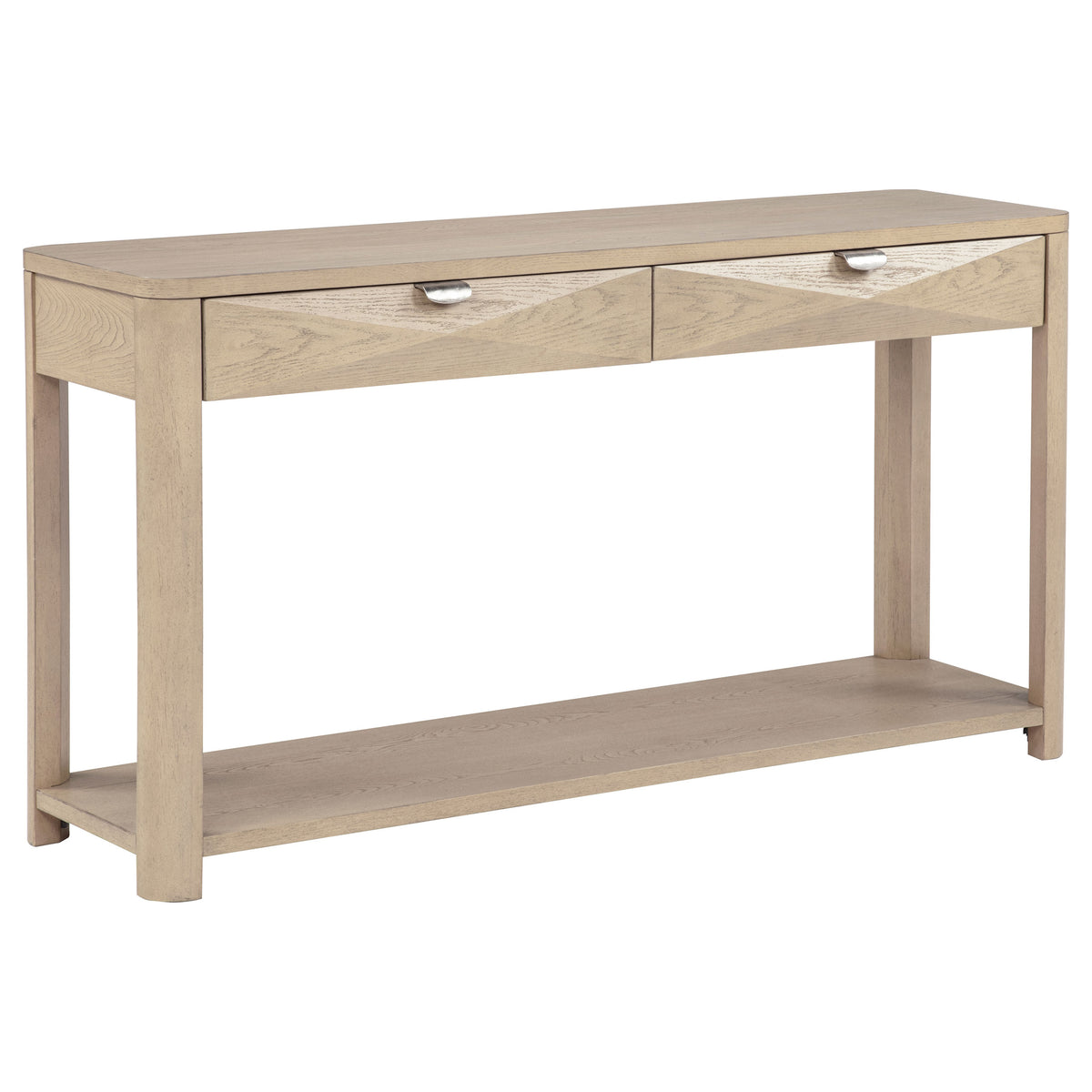 Marcelo Light Elm Coffee Table, End Table, Sofa Table & 71" TV Stand - Sofa Console Table