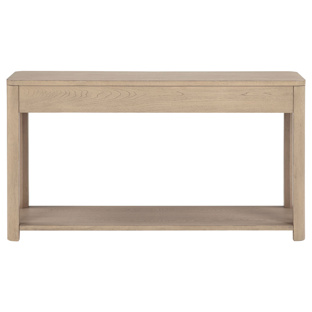 Marcelo Light Elm Coffee Table, End Table, Sofa Table & 71" TV Stand - Geometric Veneer with Storage – view 12