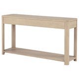 Marcelo Light Elm Coffee Table, End Table, Sofa Table & 71" TV Stand - Geometric Veneer with Storage – view 13