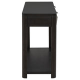 Marcelo Coffee Table, End Table, Sofa Table & 71" TV Stand - Faceted Oak Veneer in Coffee with Black Pulls – view 13