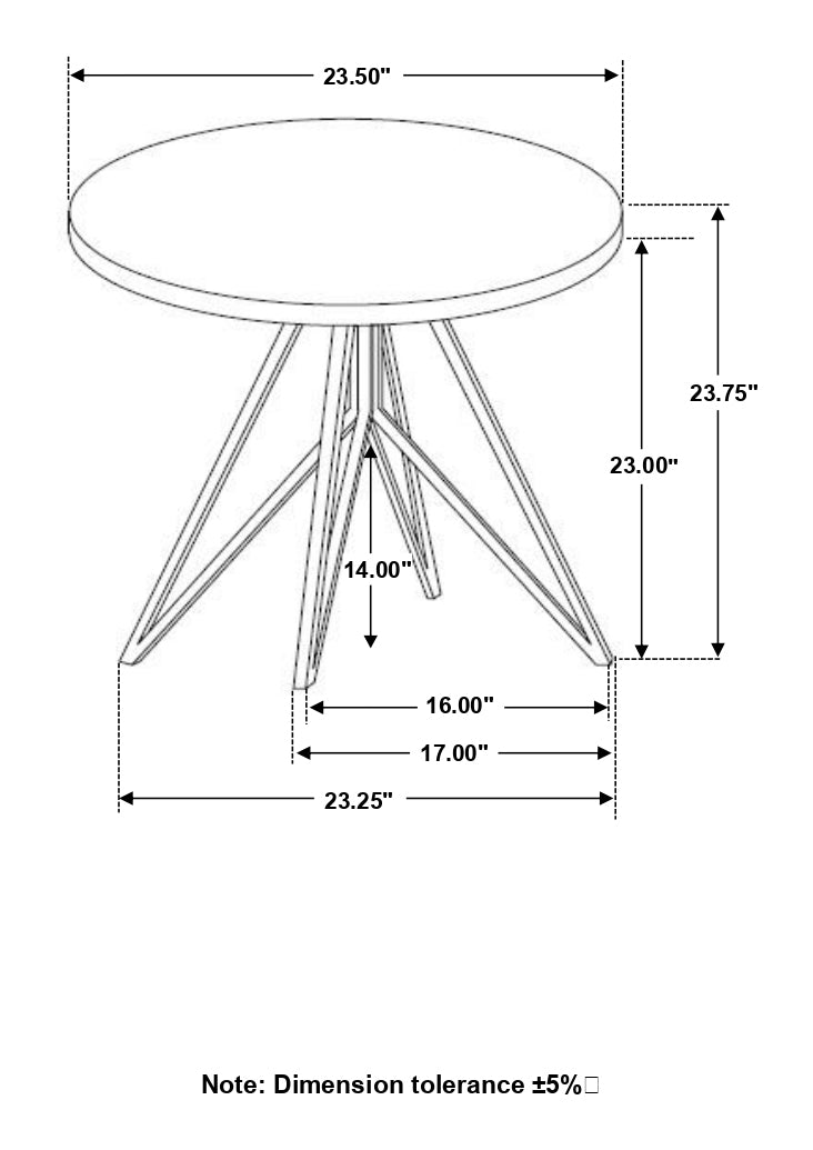 Hadi Round Coffee Table & End Table Sets - Faux Cement SmartTop with Gunmetal Hairpin Base – view 15