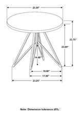 Hadi Round Coffee Table & End Table Sets - Faux Cement SmartTop with Gunmetal Hairpin Base – view 15