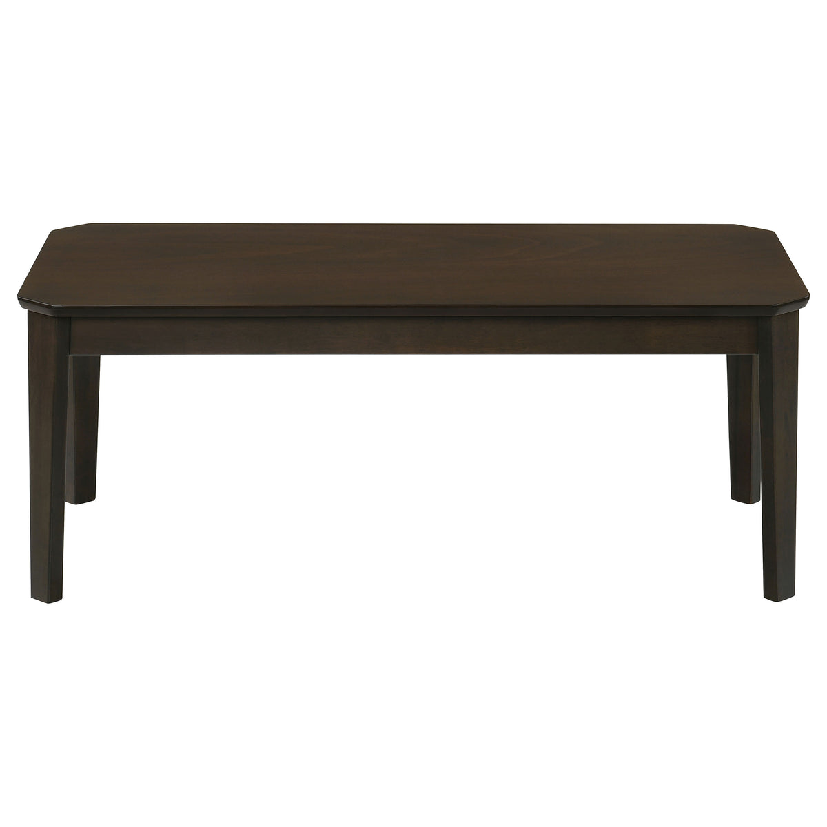 Amaro 3-Piece Coffee & End Table Set - Notched Corners & Tapered Legs in Dark Brown – view 4