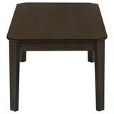Amaro 3-Piece Coffee & End Table Set - Notched Corners & Tapered Legs in Dark Brown – view 5