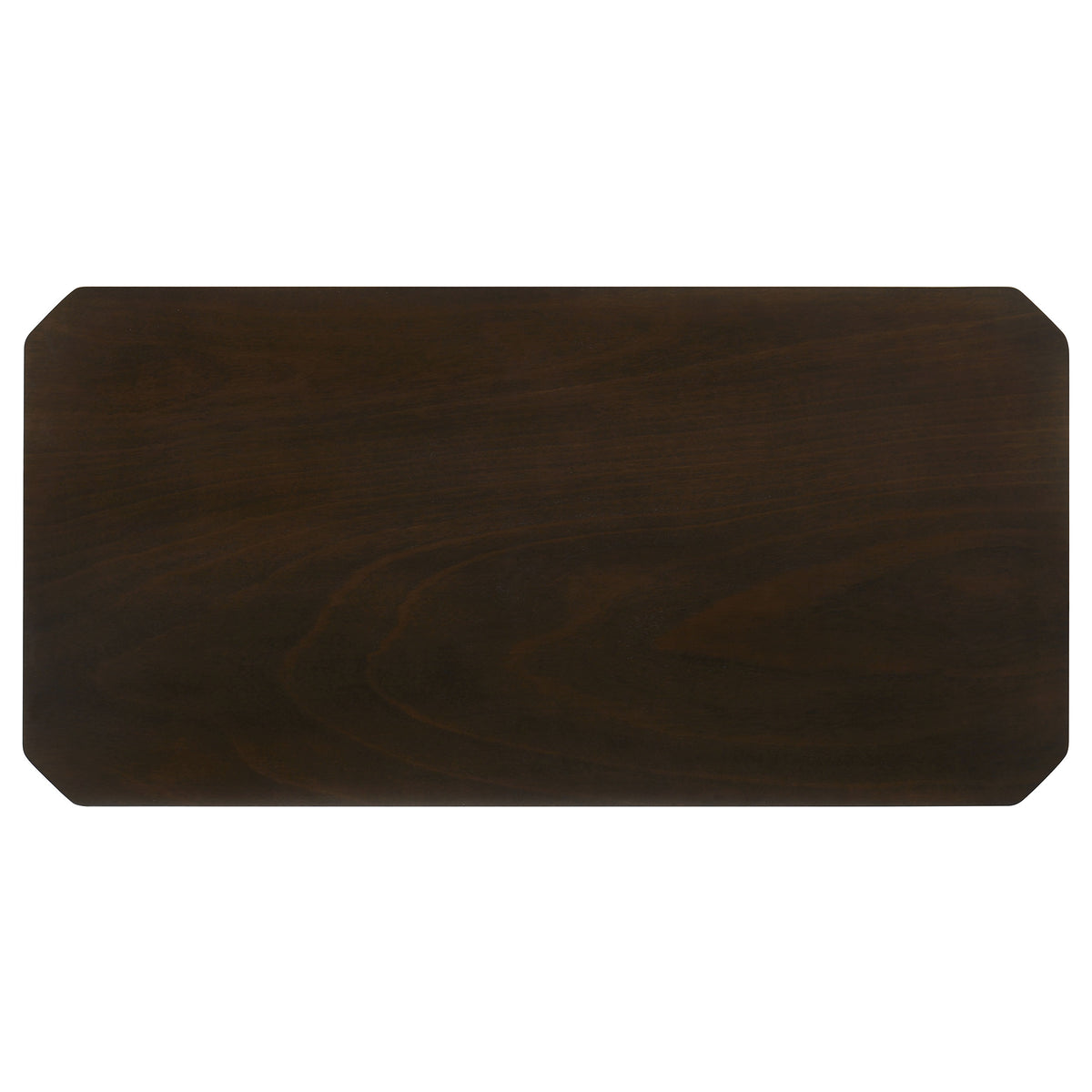 Amaro 3-Piece Coffee & End Table Set - Notched Corners & Tapered Legs in Dark Brown – view 6