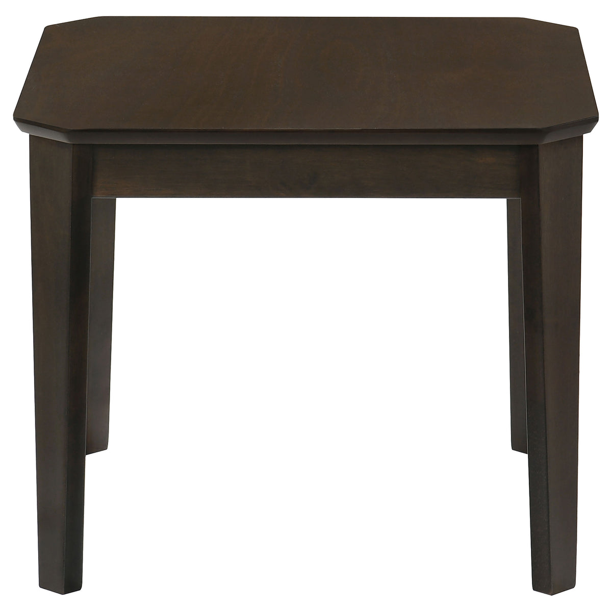 Amaro 3-Piece Coffee & End Table Set - Notched Corners & Tapered Legs in Dark Brown – view 8