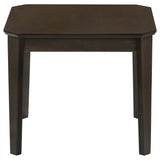 Amaro 3-Piece Coffee & End Table Set - Notched Corners & Tapered Legs in Dark Brown – view 8
