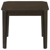 Amaro 3-Piece Coffee & End Table Set - Notched Corners & Tapered Legs in Dark Brown – view 9