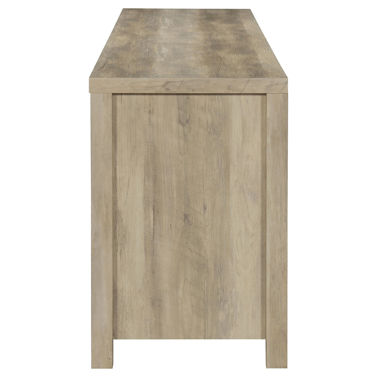 Madra 79" Sliding Barn Door TV Stand - Farmhouse Distressed Pine with Black Metal Hardware – view 8