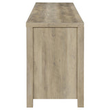 Madra 79" Sliding Barn Door TV Stand - Farmhouse Distressed Pine with Black Metal Hardware – view 8