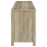 Madra 79" Sliding Barn Door TV Stand - Farmhouse Distressed Pine with Black Metal Hardware – view 11