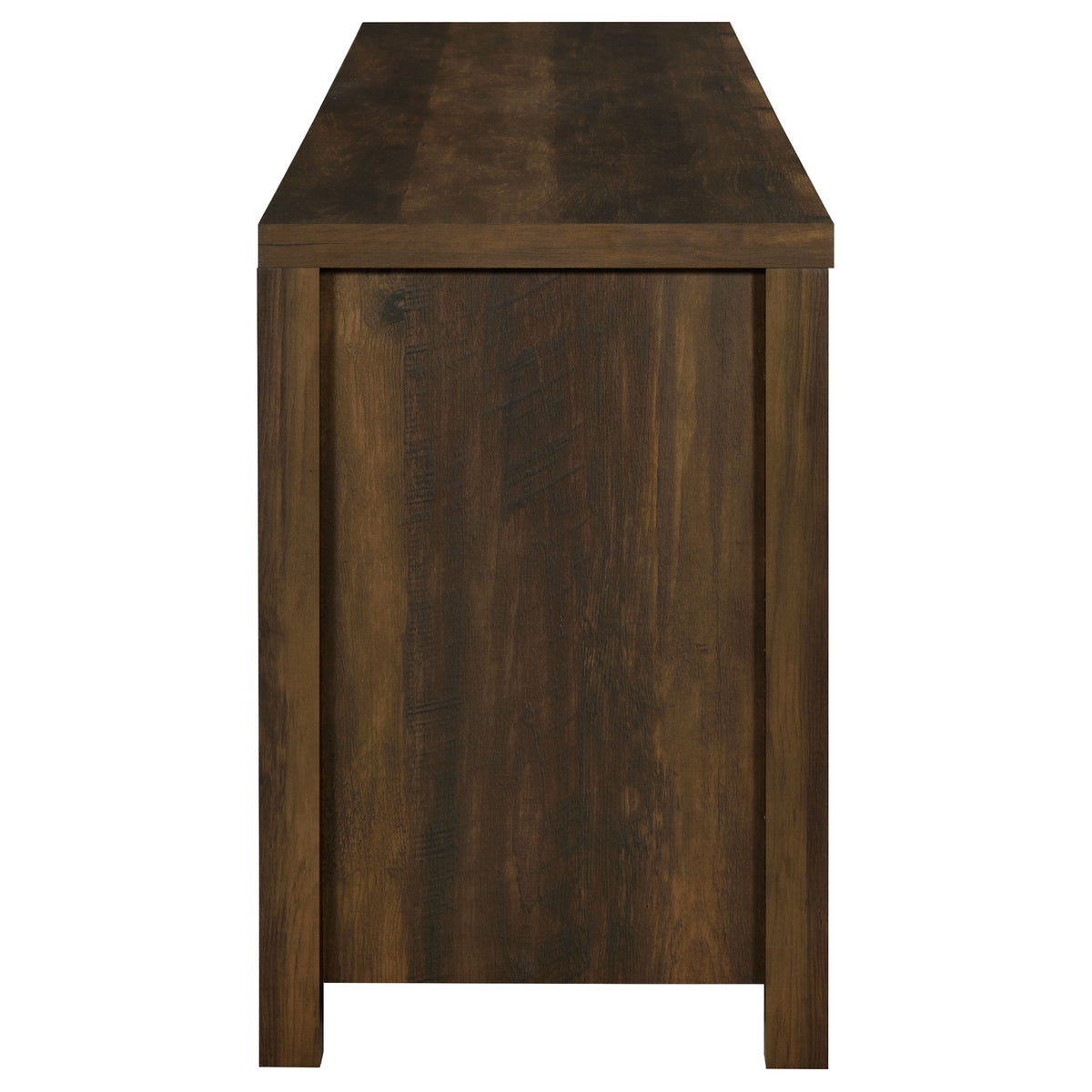 Madra 79" Farmhouse TV Stand with Sliding Barn Doors - Dark Pine with Black Hardware – view 11
