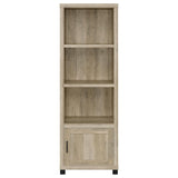 Sachin 79" TV Stand & 3-Piece Entertainment Center - Rustic Distressed Pine with Glass Doors – view 6
