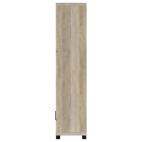 Sachin 79" TV Stand & 3-Piece Entertainment Center - Rustic Distressed Pine with Glass Doors – view 7