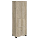 Sachin 79" TV Stand & 3-Piece Entertainment Center - Rustic Distressed Pine with Glass Doors – view 8