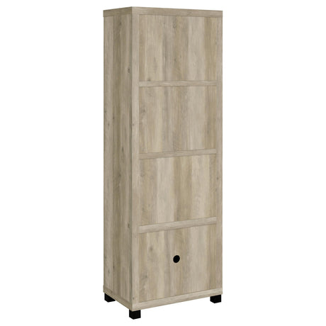 Sachin 79" TV Stand & 3-Piece Entertainment Center - Rustic Distressed Pine with Glass Doors – view 8