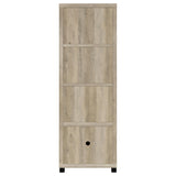 Sachin 79" TV Stand & 3-Piece Entertainment Center - Rustic Distressed Pine with Glass Doors – view 9