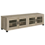 Sachin 79" TV Stand & 3-Piece Entertainment Center - Rustic Distressed Pine with Glass Doors – view 11
