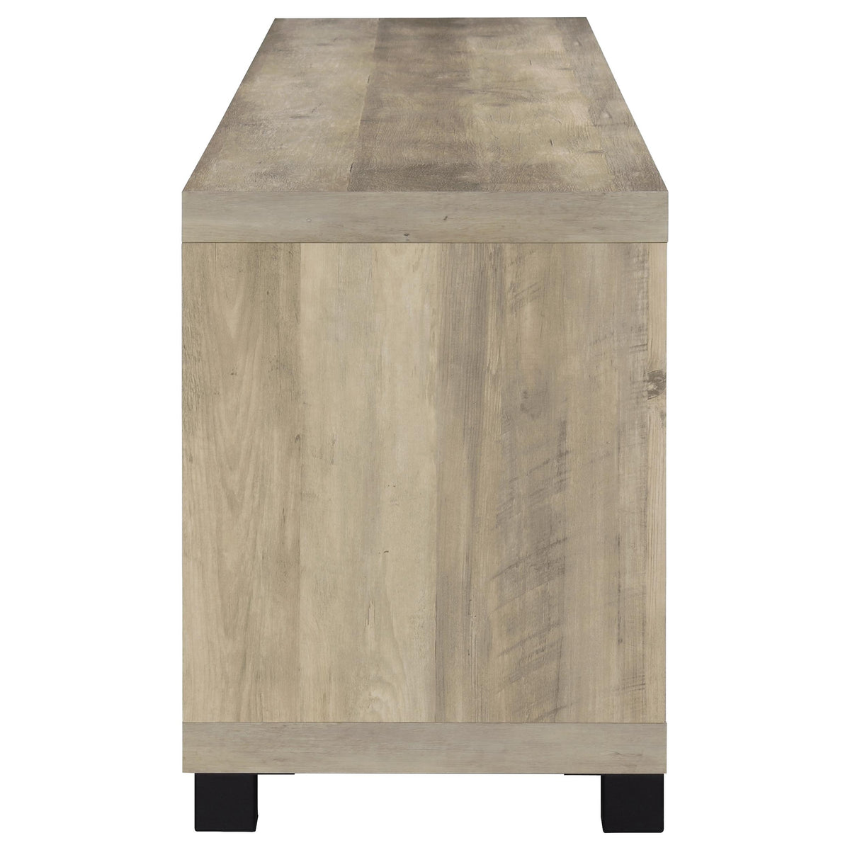 Sachin 79" TV Stand & 3-Piece Entertainment Center - Rustic Distressed Pine with Glass Doors – view 15