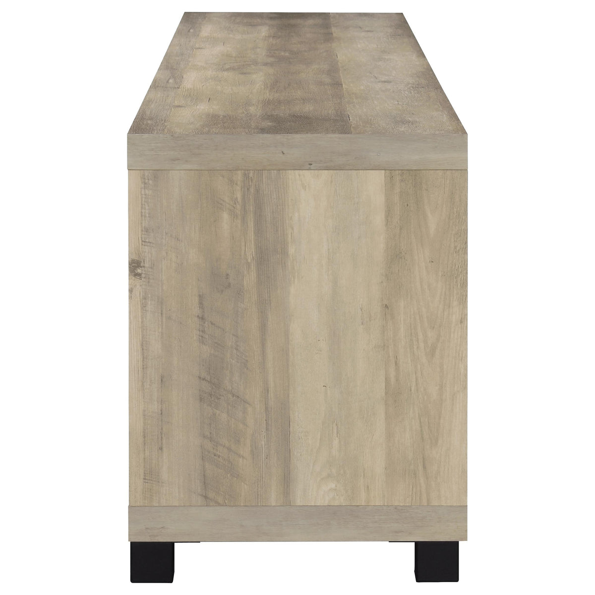 Sachin 79" TV Stand & 3-Piece Entertainment Center - Rustic Distressed Pine with Glass Doors – view 17