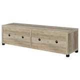 Sachin 79" TV Stand & 3-Piece Entertainment Center - Rustic Distressed Pine with Glass Doors – view 18