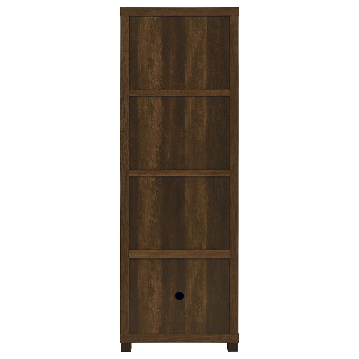 Sachin 79" TV Stand & Entertainment Center with Media Towers - Rustic Pine with Glass Doors & Black Metal Legs – view 14