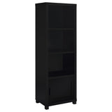 Jupiter 79" TV Stand & Entertainment Center with Media Towers - Glass Doors in Black – view 5