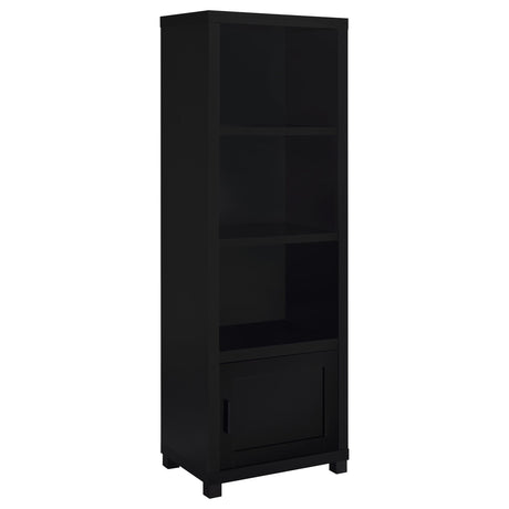 Jupiter 79" TV Stand & Entertainment Center with Media Towers - Glass Doors in Black – view 5