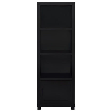 Jupiter 79" TV Stand & Entertainment Center with Media Towers - Glass Doors in Black – view 7