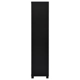Jupiter 79" TV Stand & Entertainment Center with Media Towers - Glass Doors in Black – view 8