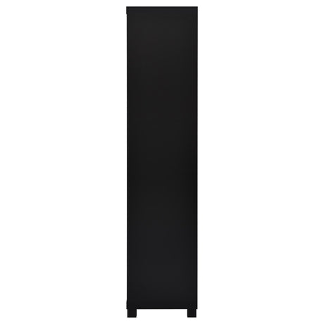 Jupiter 79" TV Stand & Entertainment Center with Media Towers - Glass Doors in Black – view 8