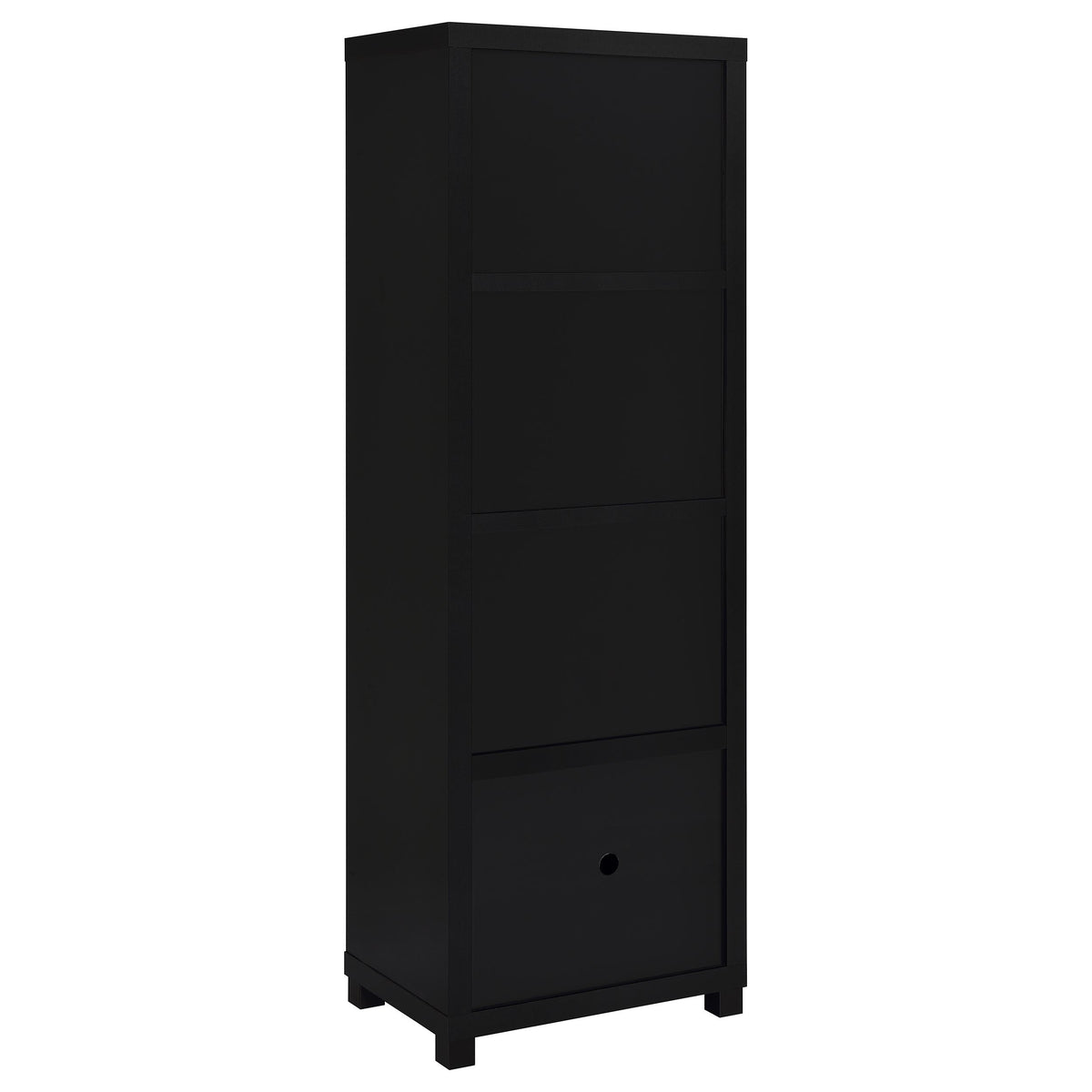 Jupiter 79" TV Stand & Entertainment Center with Media Towers - Glass Doors in Black – view 9