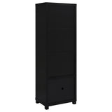 Jupiter 79" TV Stand & Entertainment Center with Media Towers - Glass Doors in Black – view 9