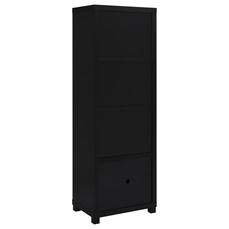 Jupiter 79" TV Stand & Entertainment Center with Media Towers - Glass Doors in Black – view 9
