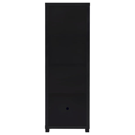 Jupiter 79" TV Stand & Entertainment Center with Media Towers - Glass Doors in Black – view 10